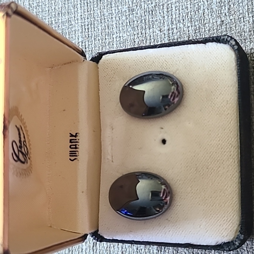 Hematite vintage earrings